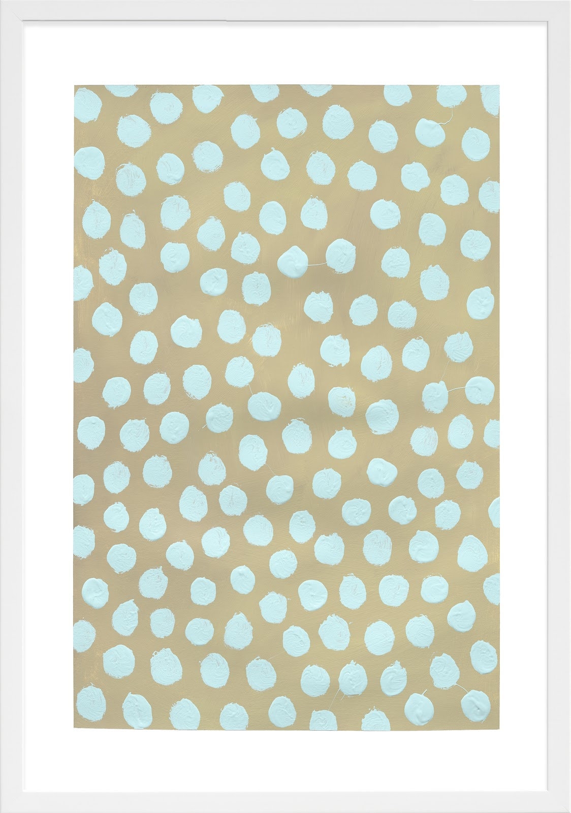 Cloud On Khaki by Michela Sorrentino, 20" H x 14" W x 1.25" D, White