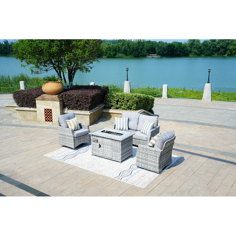 Braddon 4 - Person Patio Conversation Set with Cushions