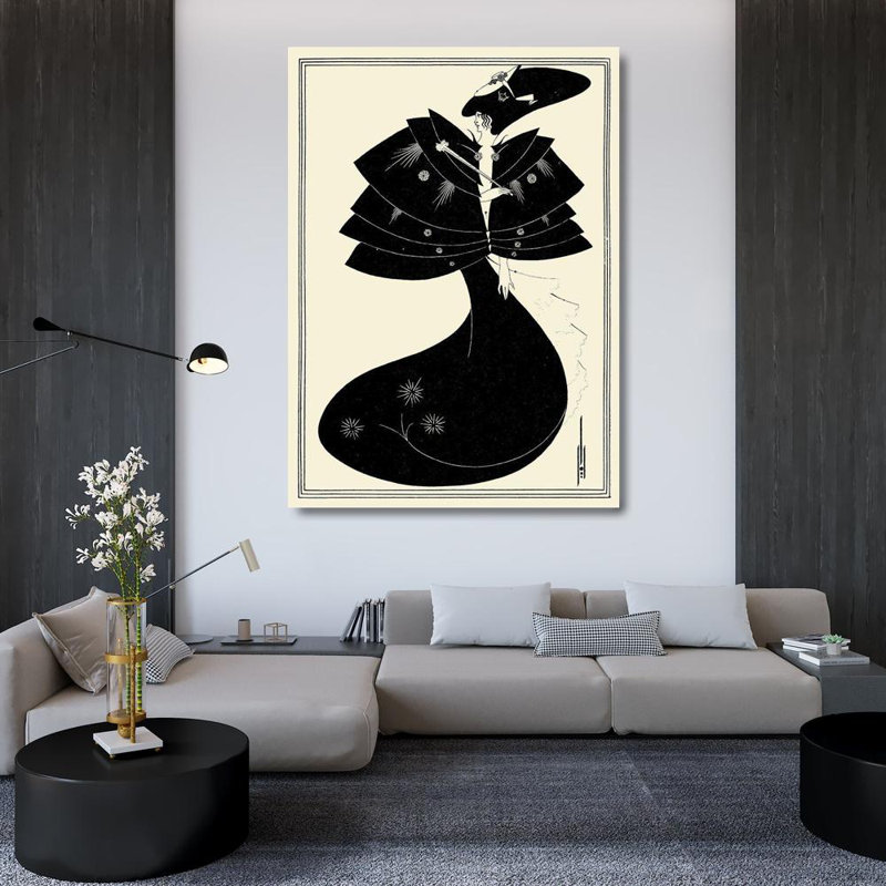 ArtDirect Beardsley, Aubrey Gallery Wrapped Canvas Art Titled: Salome 1894, The Black cape, 48" H x 36" W