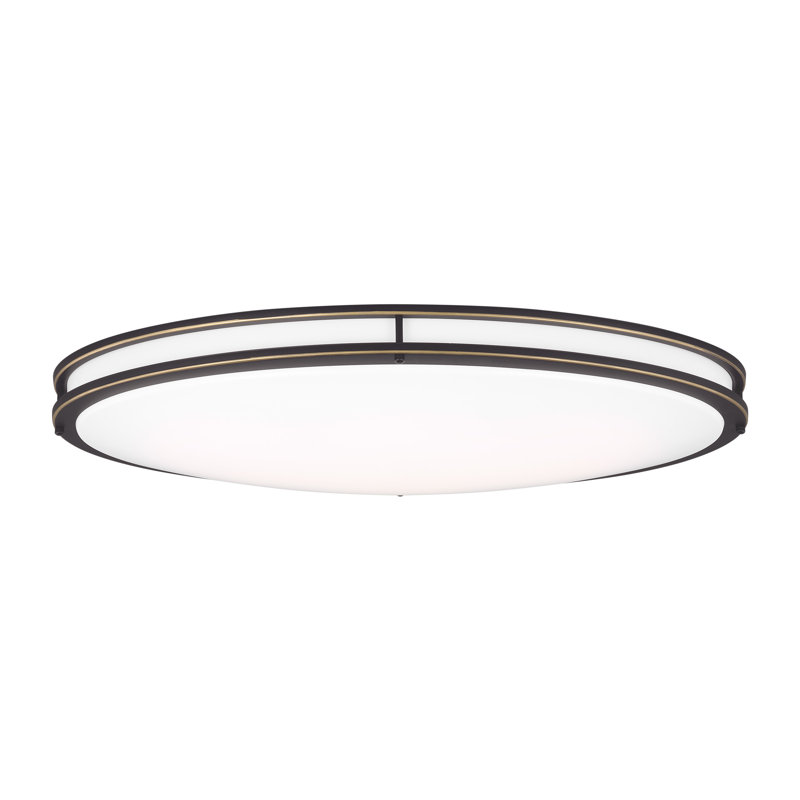Plafonnier encastré simple à 3 lumières 32,25 po Mahone, Bronze antique