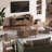 Oval Coffee Table With Lifting Top,42.5” Fluted Center Table With Hidden Compartment & Solid Wood Legs,mid Century Modern Accent Coffee Tables For Living Room,apartment,walnut-955694115