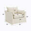 Chaise en lin beige avec 2 coussins