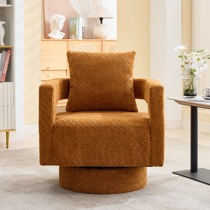 Chaise avec accoudoirs pivotants 29 po Loop, Chenille brun
