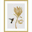 «Hummingbird and Beige Flower I» par Orara Studio, reproduction d'art encadrée en bois-1808451440