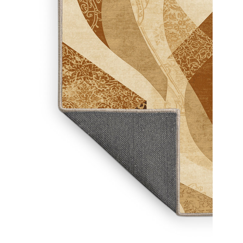 Soft Plush Queanbeyan Cairo Pyramids Giza Classic Oriental Area Rug in Beige – Beige Binding, 2x4