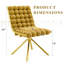 Modern Tufted Accent Chairs,Puffy Bubble Chair Ball Chain Chair Velvet Dining Chairs with  Metal Legs-2136840558