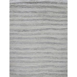Striped Area Rug in Silver And Grey