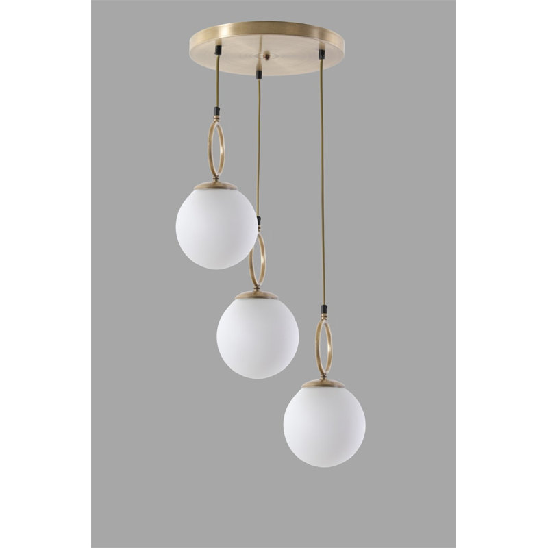Lustre scandinave Glam, 11,8 po de diamètre, 27,6 po de hauteur | Fabrication 100% métal, peinture séchée au four, revêtement dégringolé | Douille E27, 40 W maximum | Conception blanche élégante pour les solutions de décoration et d'éclairage modernes