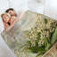 Jeté de luxe en flanelle Lilyofthevalleybouquetinornateurn-133045140