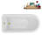 58" Streamlin Clawfoot Tub,Tray,Drain, Clawfeet-101628927-102219868
