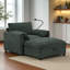 Fauteuil d'appoint rembourré avec repose-pieds avec rangement-343178772