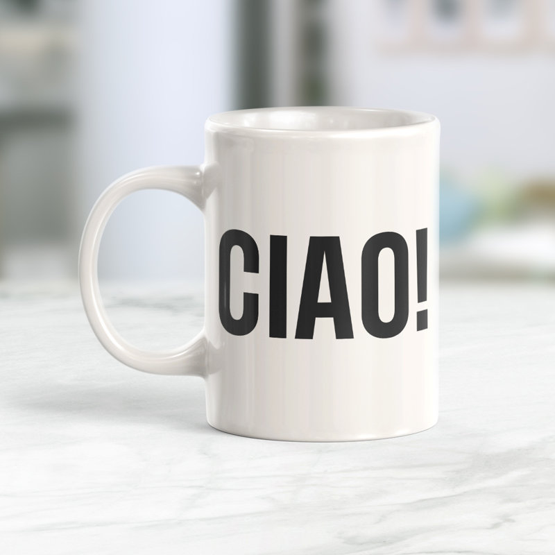 CIAO! Tasse à café, Céramique, 11 oz