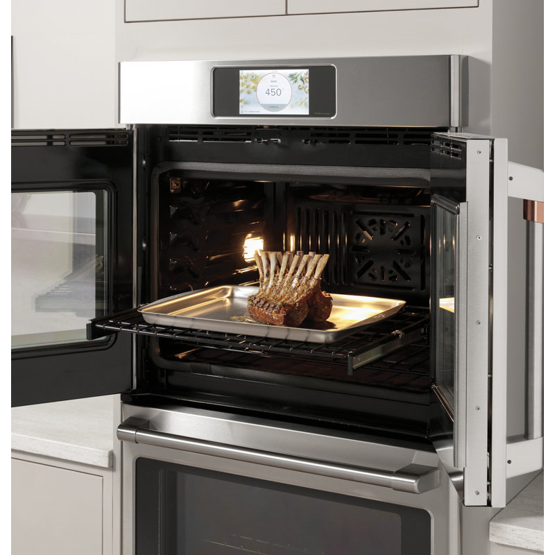30" Self-Cleaning Convection Smart Electric Double Wall Oven, Matte Black
