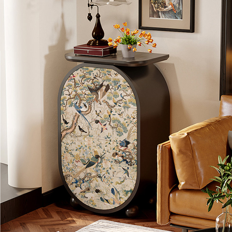 Commode décorative 4 tiroirs à motif d'art moderne