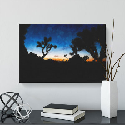 Joshua Tree National Park At Night - Wrapped Canvas