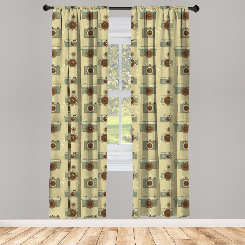 Panneaux de rideaux semi-diaphanes avec passe-tringle Hipster, 28 po x 95 po