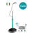 82.67 in. H Solar Powered Temperature Controlled Portable Free Standing Outdoor Shower with Detachable Shower Head and Footwash Spout and Duckboard-65665059