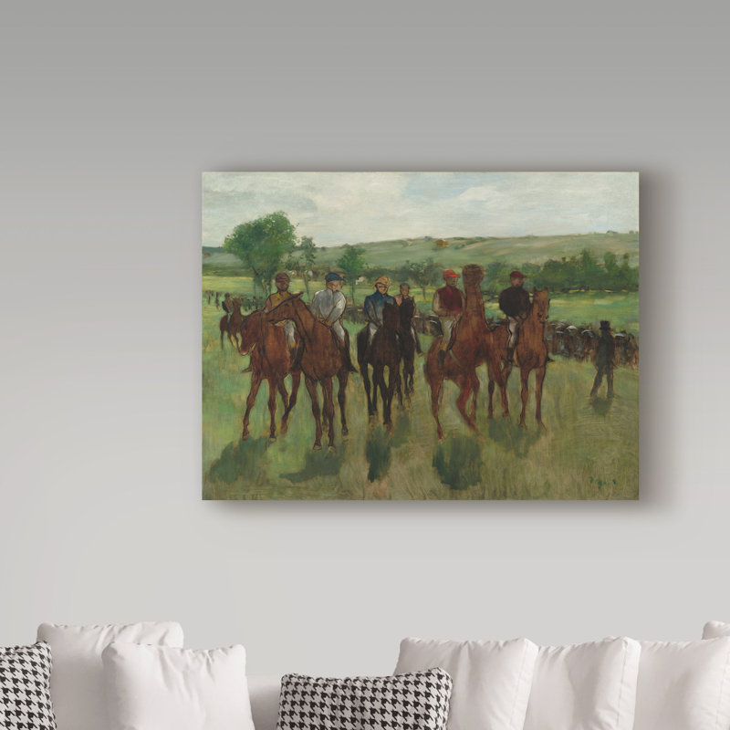 « the avenants » par edgar degas, reproduction de peinture à l’huile sur toile tendue, H 35 po x l 47 po x P 2 po