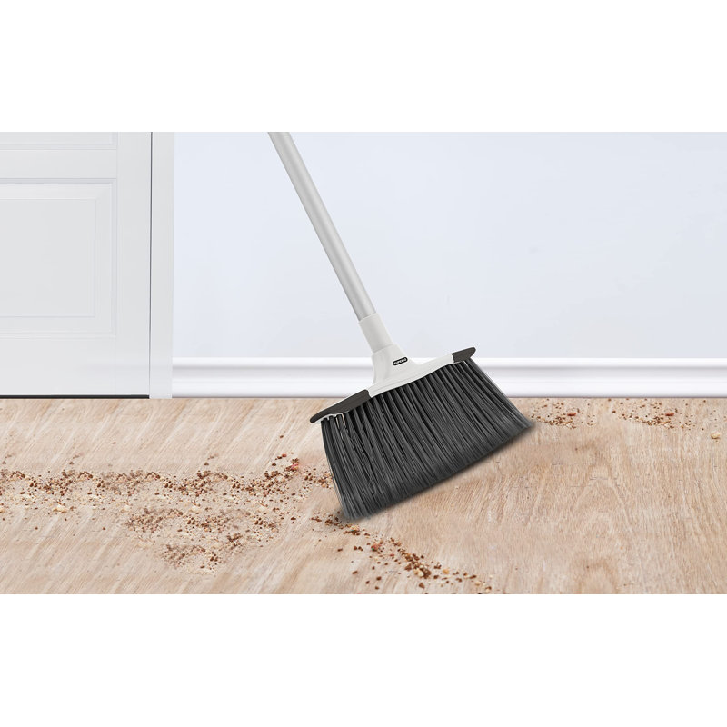Gris Superio, balai à angle mince, balai robuste, brom d'intérieur, balai d'angle extérieur avec poignée extensible, balai pliable durable pour la maison, la cuisine, le véhicule récréatif, le voyage,