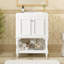 Meuble-lavabo moderne 24 po avec lavabo en céramique-126658136