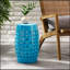 Table d'appoint cylindrique lilas de 12 po de style industriel pour le salon et le vestibule, intérieur et extérieur-1160659236