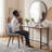 Upholstered Dining Chairs Faux Leather Side Chair With Metal Frame-892665547
