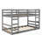 Twin Size Bunk Bed with Ladder and Solid Construction (No Box Spring Needed)