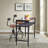 Harel Pine Rectangular Solid Wood Top with Steel Base Dining Table