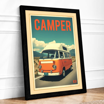 Postcard from the Open Road Vintage - Framed Print