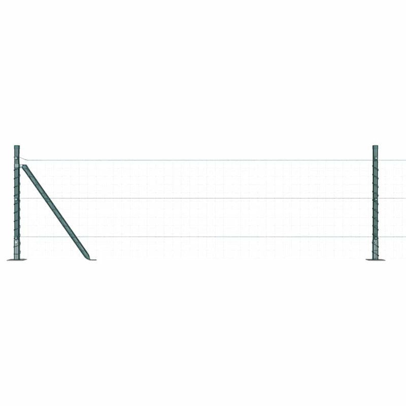 Vidaxl Fence Post 26 Pcs Silver Steel, 70cm H x 3.2cm W x 3.2cm D