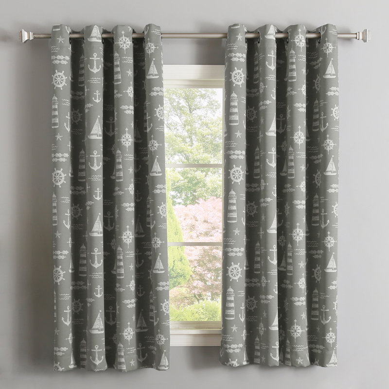 Paire de rideaux obscurcissant avec œillets Clatterbuck, Gris, l 52 po x L 96 po