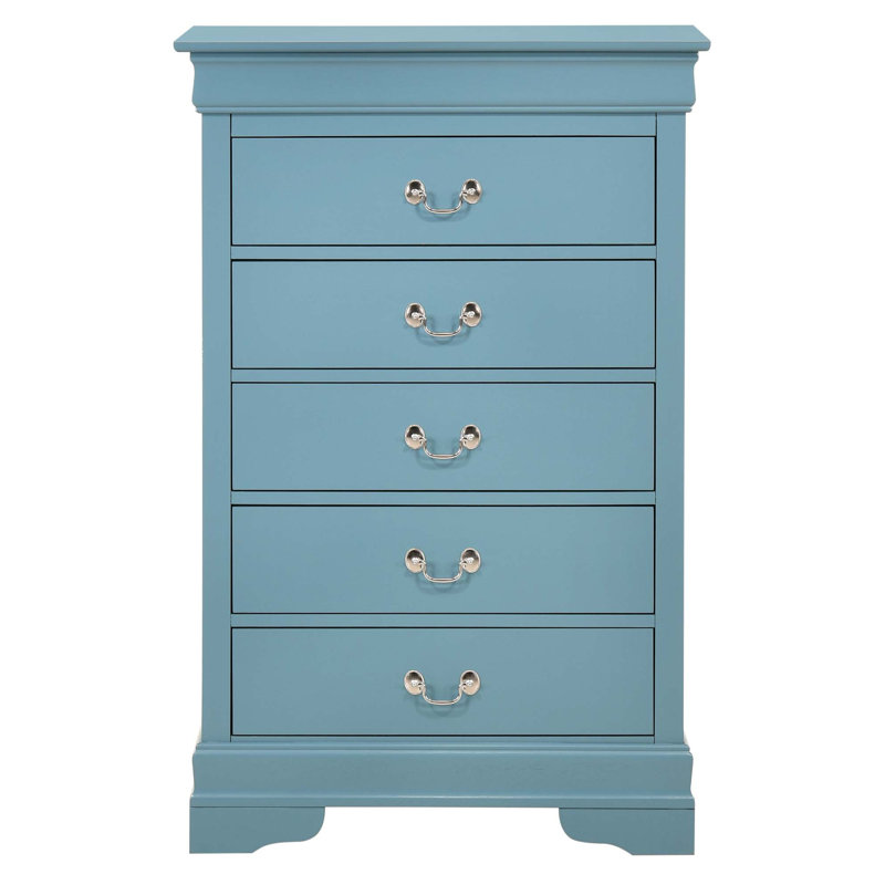 31'' W 5 - Drawer Dresser, Teal