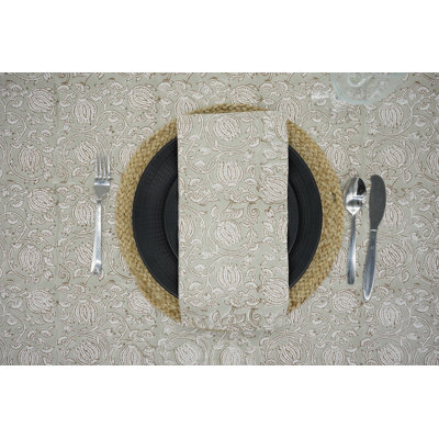 Serviette de table fabriquée à la main 18 x 18 po Fabividine - Design intemporel pour tout événement, 6 Kamal