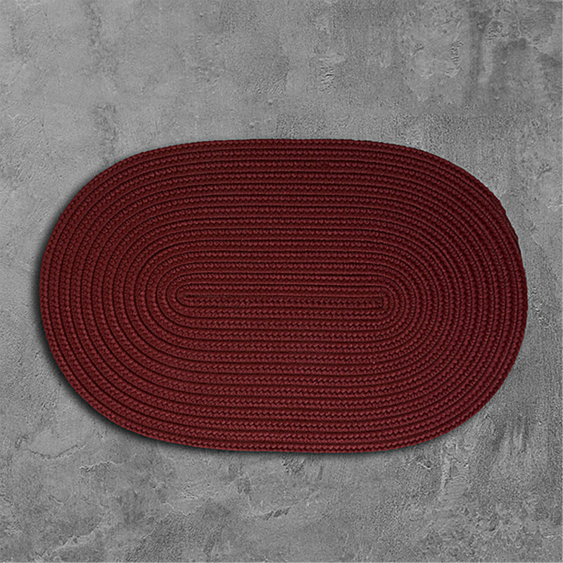 Tapis vert réversible pour l'intérieur et l'extérieur Audryanna, Ovale 7 pi x 9 pi