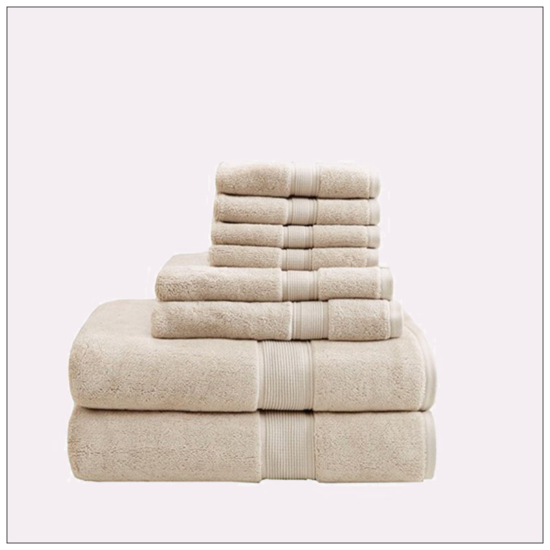 Ensemble de 8 valises pour chambre d'amis 100% coton, Naturel