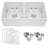 33'' L Double Bowl Ceramic Kitchen Sink