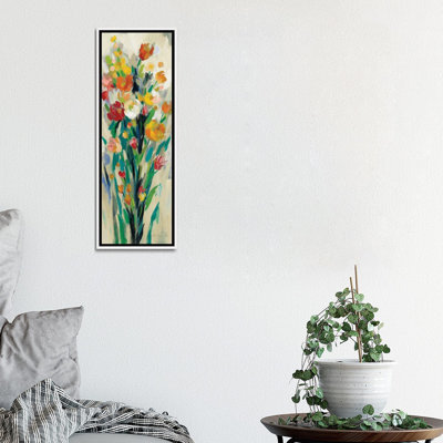 " Tall Bright Flowers Cream II " by Silvia Vassileva Painting Print