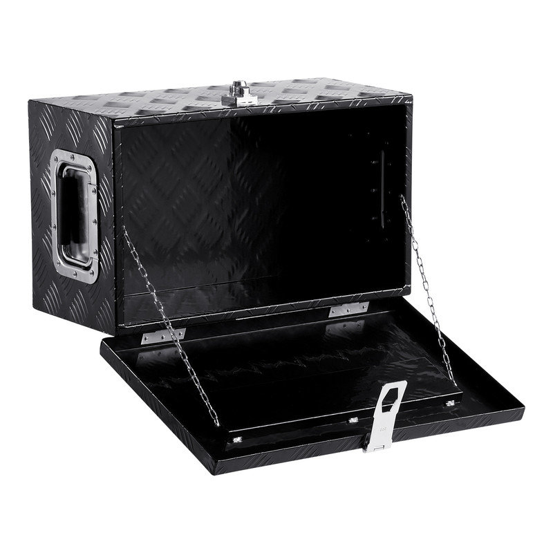 Boîte à outils pour camion 20 po en aluminium noir