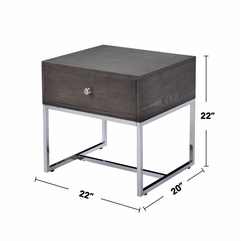 Table de bout rectangulaire pratique avec un tiroir simple, parfaite pour rehausser les espaces de vie avec un design et une fonctionnalité modernes