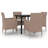 Nikai Rectangular 6 - Person Long Dining Set with Cushions-932992728-885444331