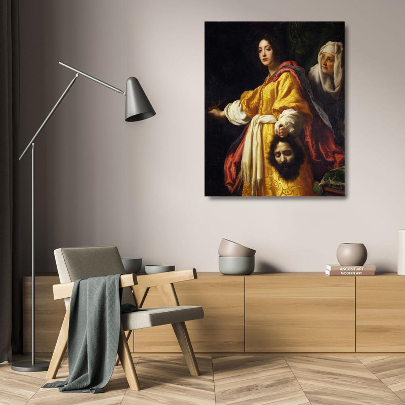 "Judith with the Head of Holofernes" by  Cristofano Allori - Gallery Wrap Canvas Wall Art, 24" H x 17" W