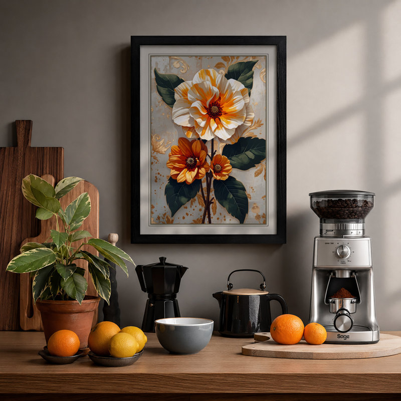 Dahlia Studies Botanical - Print, A1 - 84.1 x 59.4 cm, Black