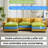 Praylow 120" W Modular U-Shaped Sectional Sofa with Two Ottomans-1629724750