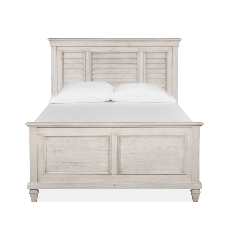 Lacandice Solid Wood Panel Bed, Queen