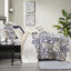 Courtepointe réversible avec coussins, double marine / brun clair / grand. Courtepointe à motif cachemire 100% microfibre. Revers brossé. 1 2 taies décoratives, 3 coussins décoratifs. Bleu marine / brun clair lavable à la machine, motif cachemire moderne-119448412