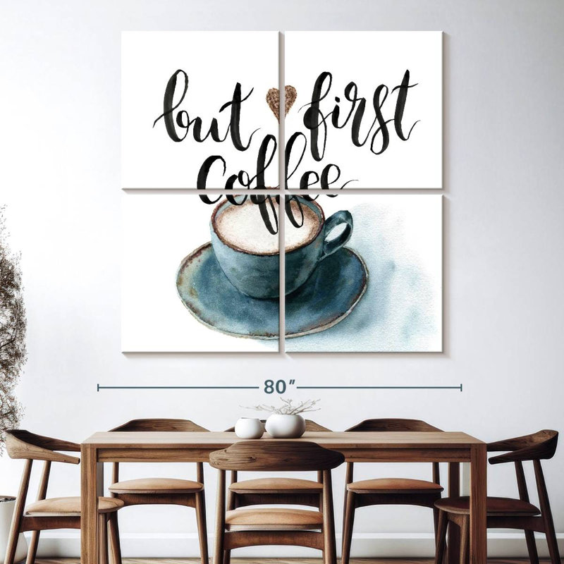 Citation de Tergel But First Coffee, H 74 po x l 74 po