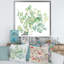 «Green Eucalyptus Bouquet On White», reproduction d'art sur toile traditionnelle-66807462-66807468