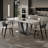 Modern Rectangular Faux Marble Dining Table Set-105507770