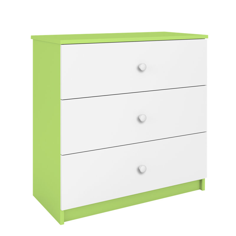 Cicero Kids 3 - Drawer Chest, Lime Green