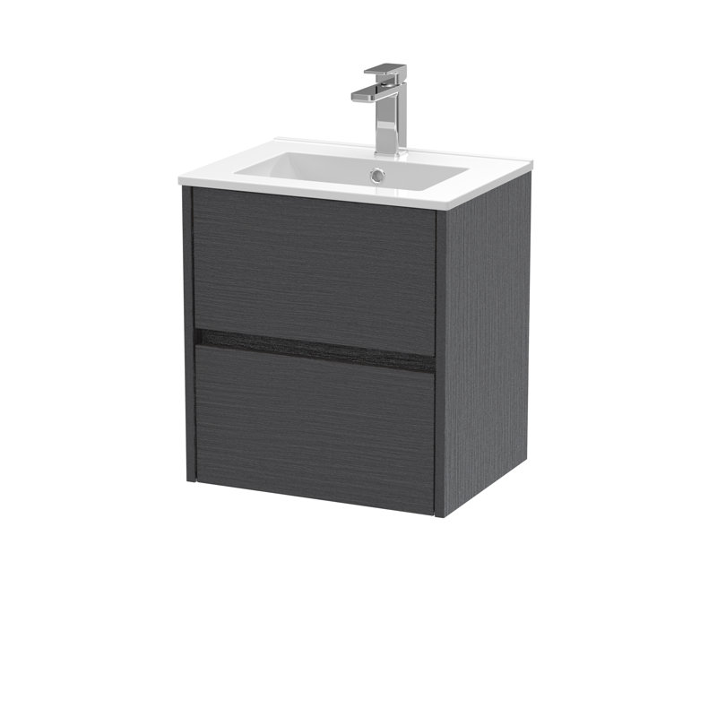 Havana 500mm Single Bathroom Vanity with Drop In Vitreous China Basin, Graphite Grey